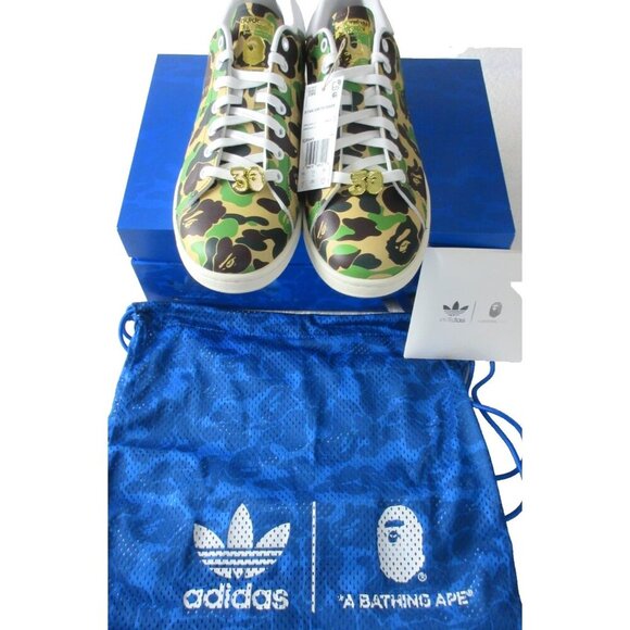 Adidas Bape x Stan Smith Men's 30th Anniversary Camo Shoes Size 10 NIB IG8949 - Picture 1 of 7